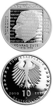 100e geboortedag Konrad Zuse 10 euro Duitsland 2010 UNC